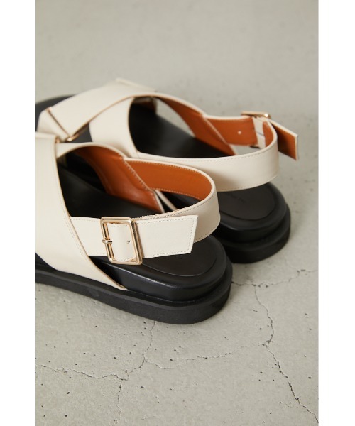 「crie conforto」 フラットサンダル LARGE ブラック レディース_画像6