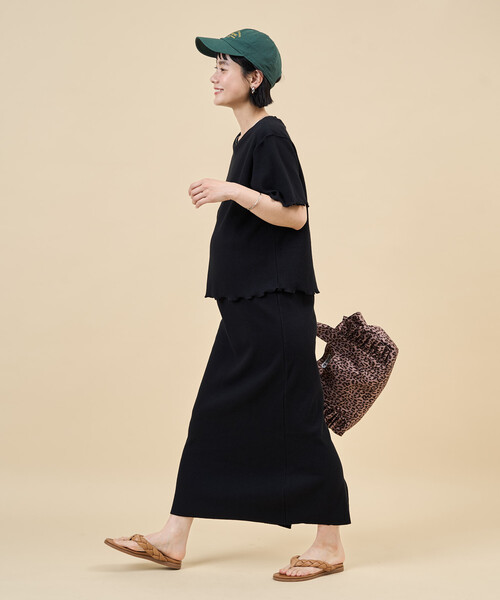 マタニティ 限定展開　「産前・産後対応」オーガニックコットン マタニティ メロー 半袖 ワンピースの画像