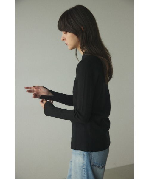 「BLACK BY MOUSSY」 ニットカーディガン FREE オフホワイト レディース_画像3