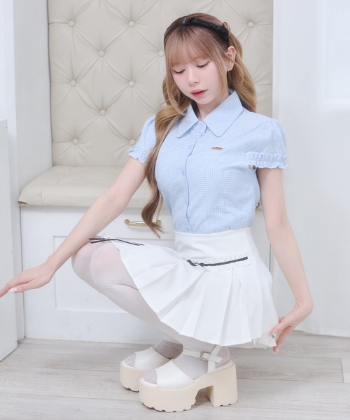 Rmine（アールマイン） スカート 配色リボン ボックス プリーツ