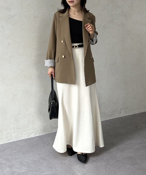 「Thevon」 ロングスカート M アイボリー レディース_画像7