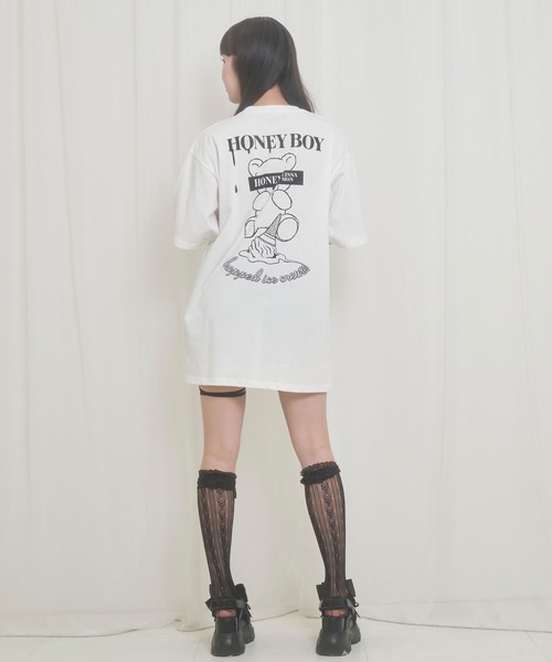 「Honey Cinnamon」 半袖Tシャツ FREE サックスブルー レディース_画像3