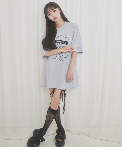 「Honey Cinnamon」 半袖Tシャツ FREE サックスブルー レディース_画像9