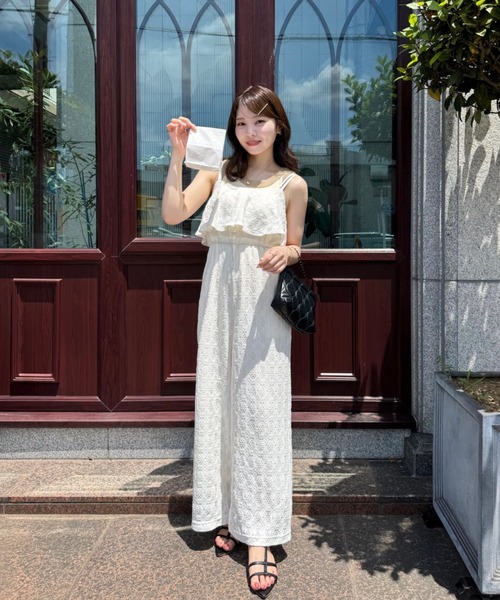 「hinari」 オーバーオール SMALL アイボリー レディース_画像4