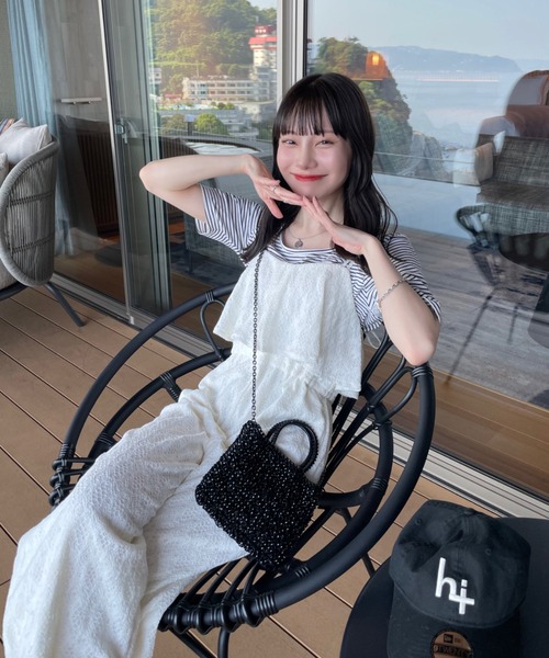 「hinari」 オーバーオール SMALL アイボリー レディース_画像7