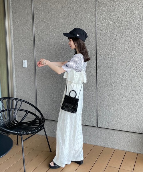「hinari」 オーバーオール SMALL アイボリー レディース_画像9
