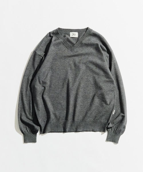 「WETTEMPT」 半袖ニット MEDIUM グレー メンズ_画像2