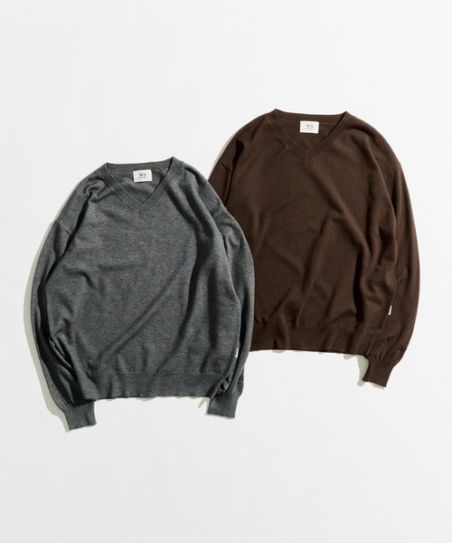 「WETTEMPT」 半袖ニット MEDIUM グレー メンズ_画像3