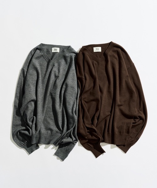 「WETTEMPT」 半袖ニット MEDIUM グレー メンズ_画像4