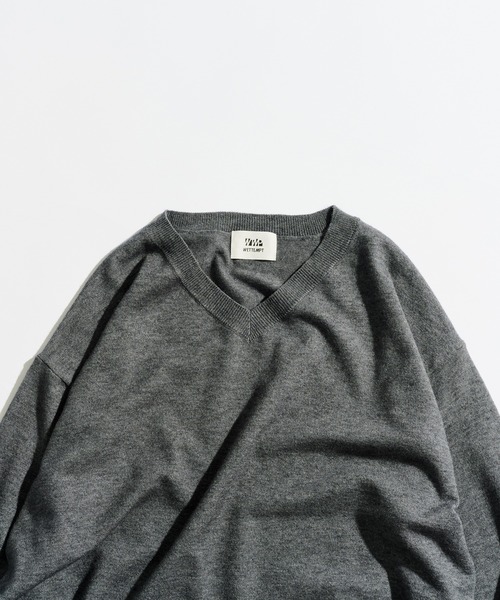 「WETTEMPT」 半袖ニット MEDIUM グレー メンズ_画像6