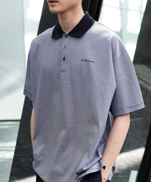 「FARAH」 半袖ポロシャツ LARGE ブルー系その他 メンズ_画像4