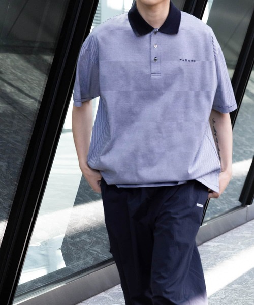 「FARAH」 半袖ポロシャツ LARGE ブルー系その他 メンズ_画像5