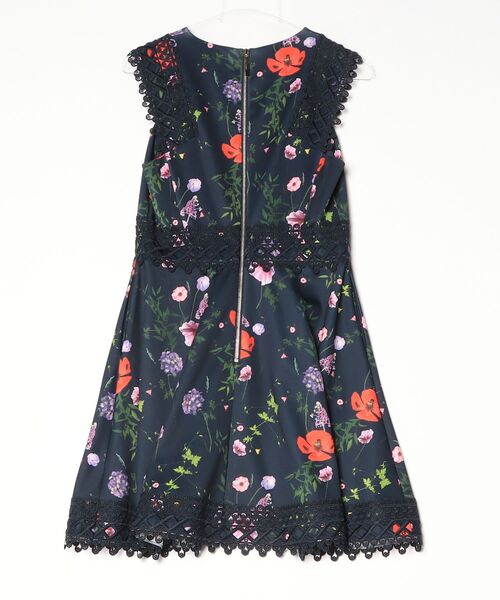 「Ted Baker」 レースノースリーブワンピース - ネイビー レディース_画像2