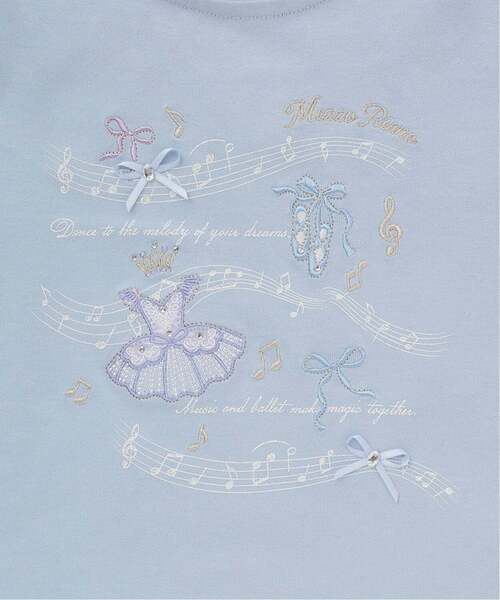 mezzo piano tシャツ バレエ＆音符 パフスリーブTシャツ キッズ 子供服