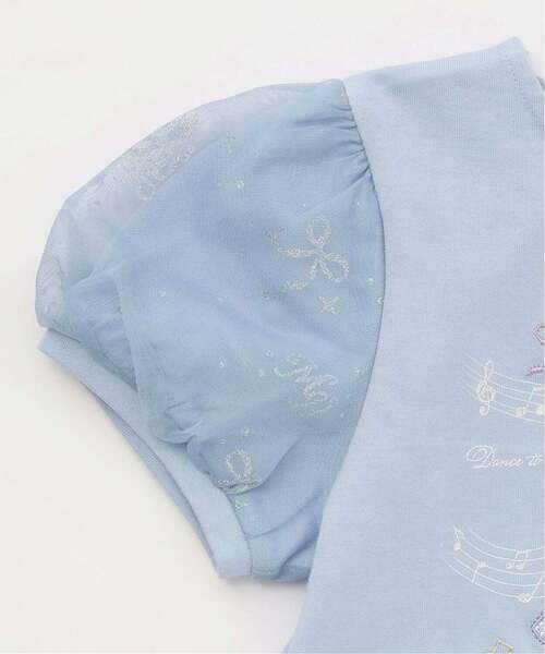 mezzo piano tシャツ バレエ＆音符 パフスリーブTシャツ キッズ 子供服