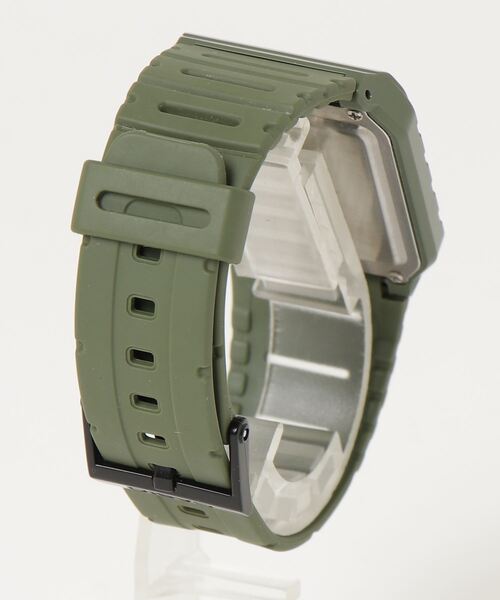 「CASIO」 デジタル腕時計 - グリーン メンズ_画像2