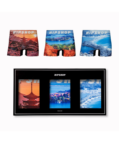【数量限定】旧モデル在庫処分セールを開催します！ HIPSHOP ボクサーパンツ 3PIECES SET（3点セット） アンダー 洋楽
