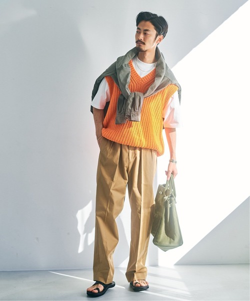 Tangent EDIFICE別注 40/2Gaba F.ARMY CHINO パンツ 【Tangent / タンジェント】別注 40/2Gaba F.ARMY CHINO