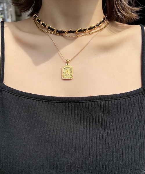 blackdia ocean ネックレス ステンレスイニシャルネックレス