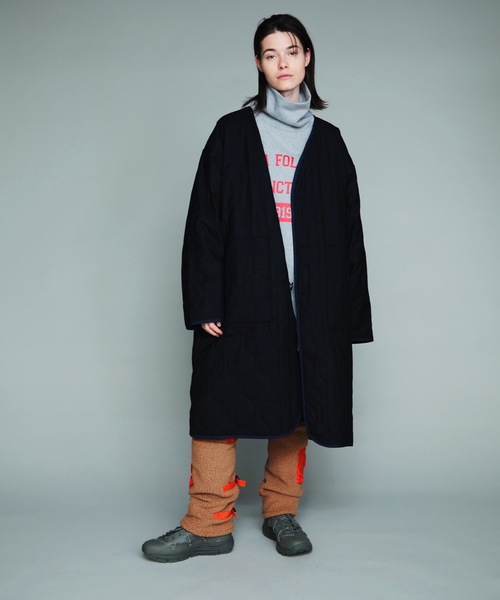 F/CE.（エフシーイー） ノーカラーコート コート F/CE. WOOL QUILT