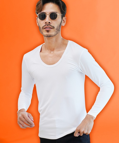 JIGGYS SHOP（ジギーズショップ） tシャツ 裏起毛 Uネック ヒート
