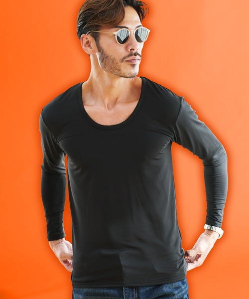 JIGGYS SHOP（ジギーズショップ） tシャツ 裏起毛 Uネック ヒート