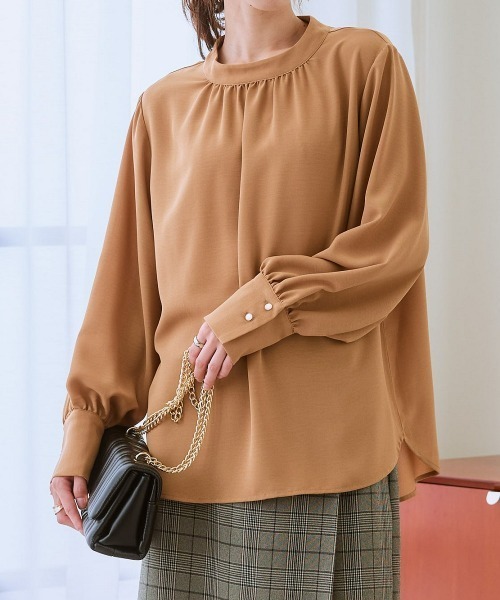 7days Life Styling ブラウス シャツ 「とろみ素材」バルーンスリーブ