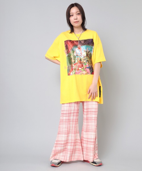 RNA クレヨンチェックスーパーフレアパンツ RNA パンツ R4102 クレヨンチェックスーパーフレアパンツ