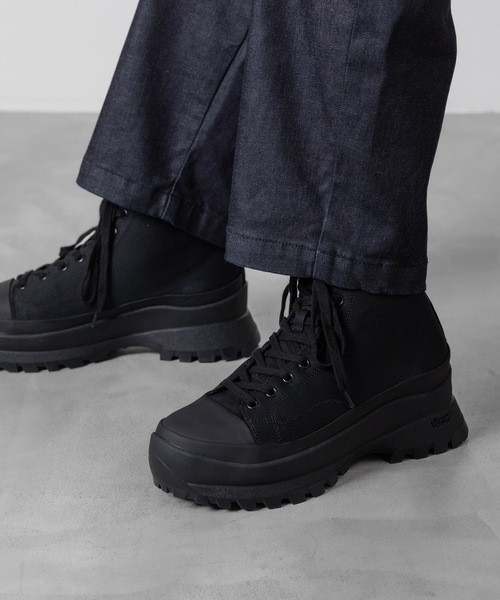 ATTACHMENT スニーカー コットンツイル ハイカット トレーナーズ