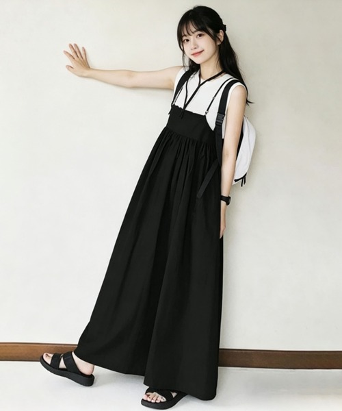 gossip!ロサンゼルス サロペット オーバーオール 綿100% 調整可能