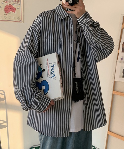 ストライプレギュラーカラーシャツ BENDER TOKYO シャツ 「25AW新色・サイズ追加」BENDER TOKYO