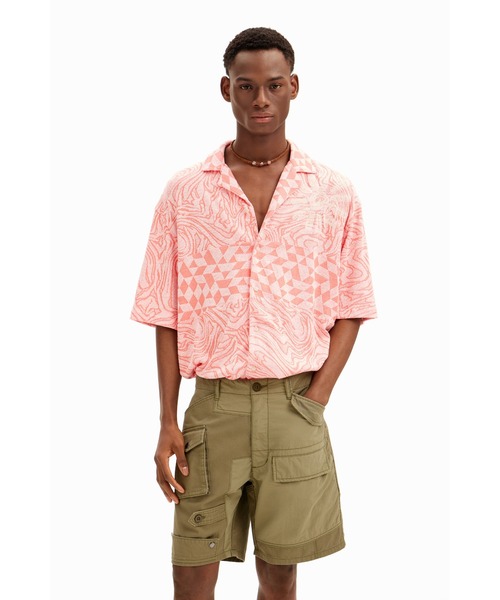 Desigual（デシグアル） シャツ パッチワークジャカード リゾート