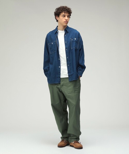BEAMS+（ビームスプラス） シャツ シャンブレー ワークシャツ メンズ