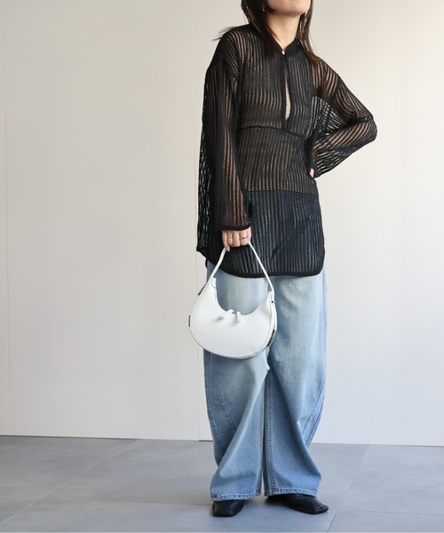 ニット セーター 2WAYメッシュニット レディース ap retro ニット セーター 前後2wayメッシュニットトップス