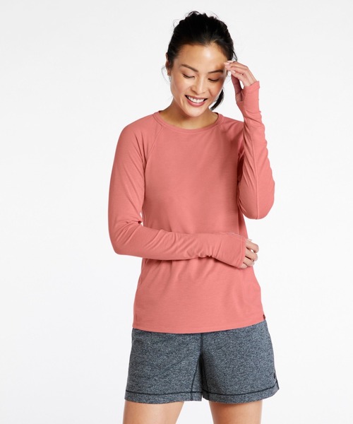 tシャツ エブリデイ・サンスマート・ティ、長袖　クルーネック 米国フィット・レギュラー レディース L.L.Bean tシャツ エブリデイ・サンスマート・ティ、長袖 クルー