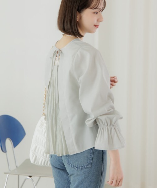 【美品】HYEON⭐️人気完売品 フラワーペダルブラウス flower（ファッション） ブラウス シャツ バックプリーツ