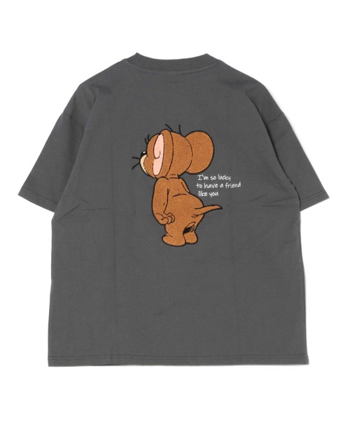 tシャツ 「公式」トムとジェリー ジェリーとタフィ サガラ刺繍Tシャツ