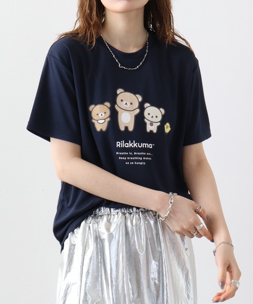 リラックマ　友の会　 Tシャツ Lサイズ 黒 FUNALIVE（ファンアライブ） tシャツ Rilakkuma リラックマ クルー