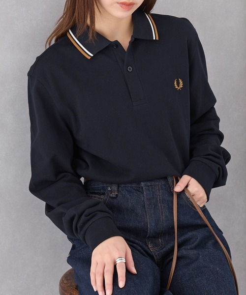 早い者勝ち！ FRED PERRY ポロシャツ　レディース　M ブラック FRED PERRY（フレッドペリー） ポロシャツ ポロ レディース メンズ