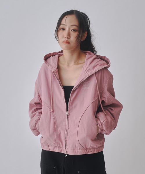codegraphy パーカー (Women) Washed cotton hooded zip-up