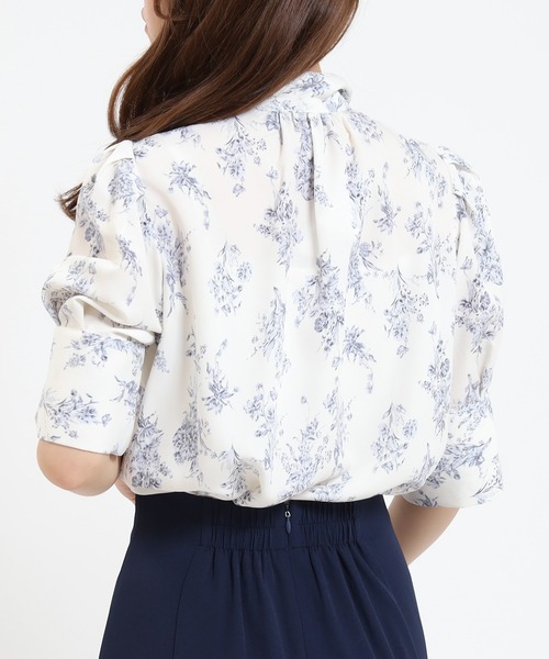 ASTORIA ODIER ブラウス シャツ アソート花柄ボウタイブラウス