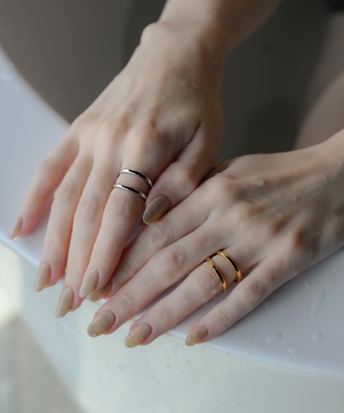 [BLACKMUSE] ユナ着用☆Multi natural stone ring set 指輪 JKPLANETリミテッドエディション JKPL-2L 2M 結婚指輪(プラチナ