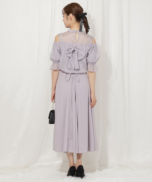 willfully オケージョンワンピース　新品、未使用、タグ付き WILLSELECTION ドレス バックリボン ビスチェ付き オケージョン