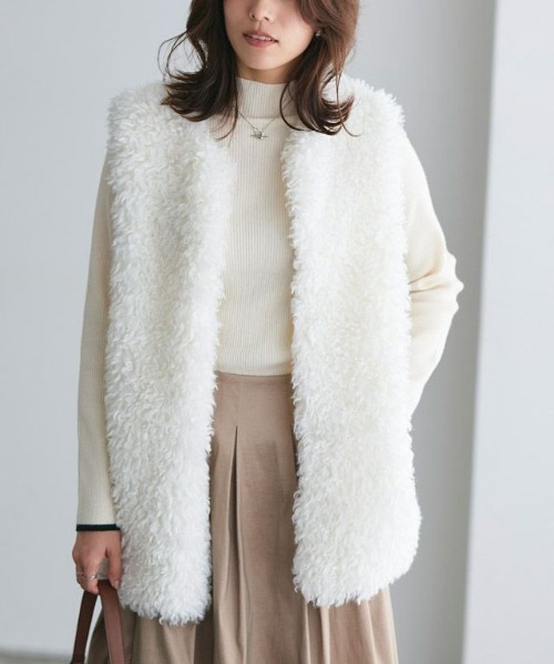 ファー　ジレ ベスト ジレ ファーベスト レディース : ZOZOTOWN Yahoo!店