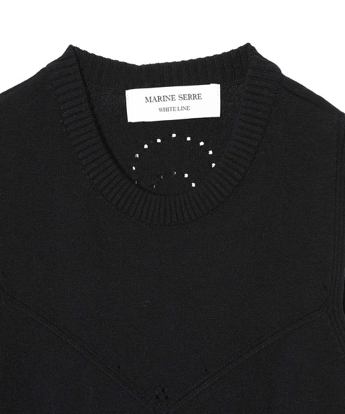 ニット セーター Marine Serre KNIT RIB SLEEVELESS PULLOVER WTK007 レディースの画像