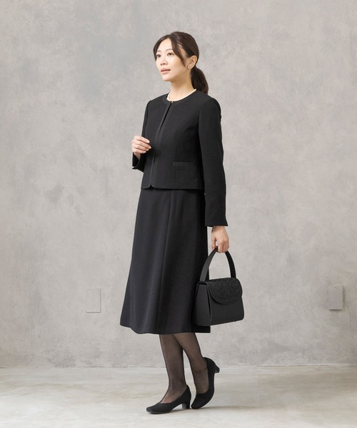 CARETTE スーツ 「HIROMI YOSHIDA Black」ノーカラージャケット