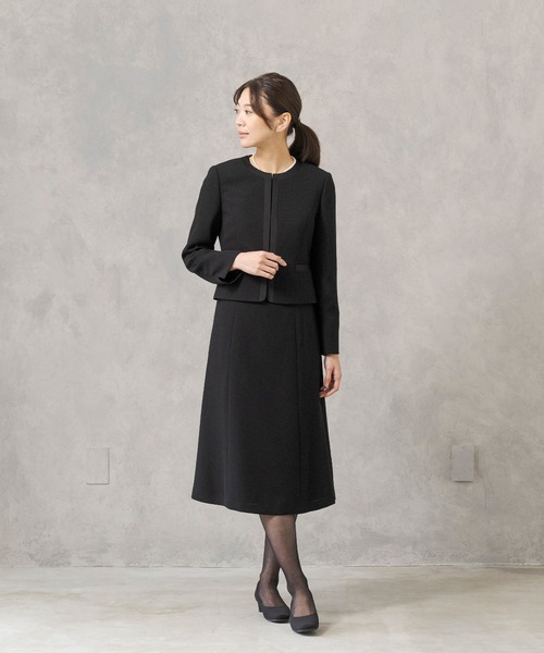 大好き CARETTE スーツ Black」ノーカラージャケット YOSHIDA 「HIROMI ジャケット・アウター