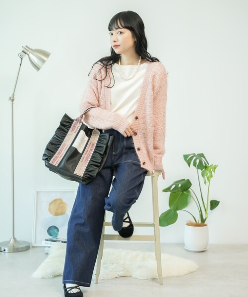 FREAK'S STORE ニット セーター ランダム 透けラメカーディガン