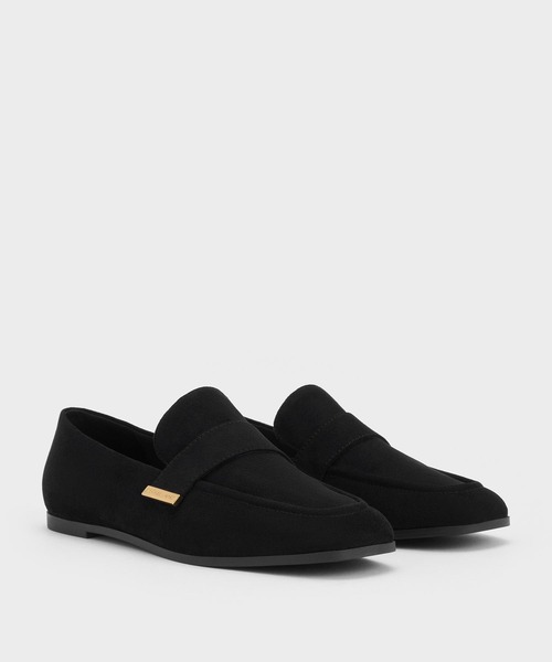CHARLES & KEITH スクエアローファー　ダブルステッチ CHARLES & KEITH スクエアローファー ダブルステッチ - メルカリ
