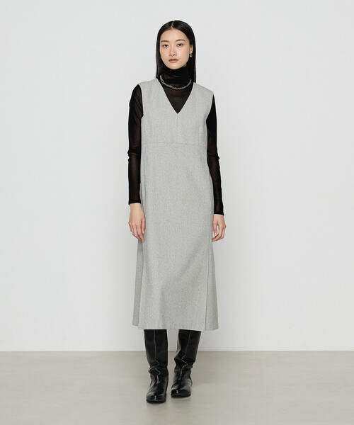 K.T KIYOKO TAKASE ワンピース ヘリンボーンツイード ジャンパー  